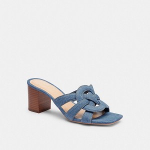 Indigo Denim Coach Nikki Sandal | COH865748