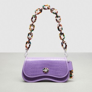 Iris Coach Wavy Dinky Bag In Croc Embossed Coachtopia Leather | COH865416