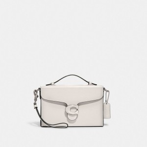 Light Antique Nickel/Chalk Coach Tabby Box Bag | COH864887