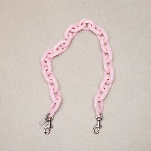 Light Pink Multi Coach Short Chain Strap | COH866427
