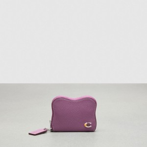 Lilac Berry Coach Wavy Zip Around Wallet In Coachtopia Leather | COH865558