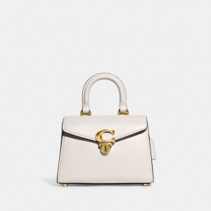 Luxe Refined Calf Leather/Brass/Chalk Coach Sammy Top Handle Bag 21 | COH865157