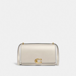 Luxe Refined Calf Leather/Brass/Ivory Coach Bandit Shoulder Bag | COH864899