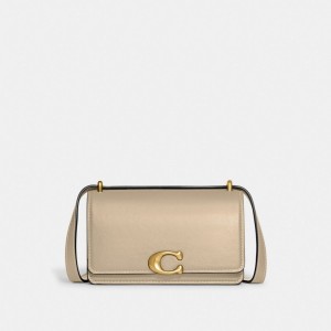 Luxe Refined Calf Leather/Brass/Ivory Coach Bandit Crossbody Bag | COH864961