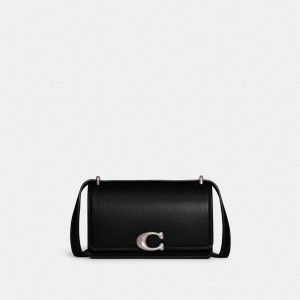 Luxe Refined Calf Leather/Silver/Black Coach Bandit Crossbody Bag | COH864832
