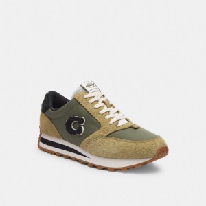 Moss/Army Green Coach Runner Sneaker | COH866800