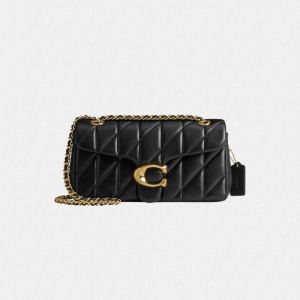 Nappa Leather/Brass/Black Coach Tabby Shoulder Bag 26 With Quilting | COH864861