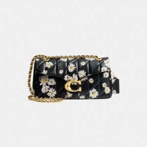 Nappa Leather/Brass/Black Multi Coach Tabby Shoulder Bag 26 With Quilting And Floral Print | COH864924