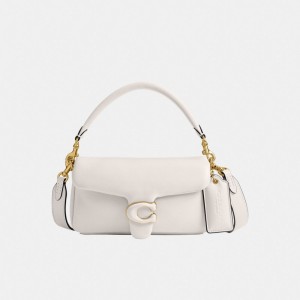 Nappa Leather/Brass/Chalk Coach Pillow Tabby Shoulder Bag 20 | COH864847