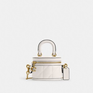 Nappa Leather/Brass/Chalk Coach Trail Crossbody Bag 12 With Pillow Quilting | COH865342