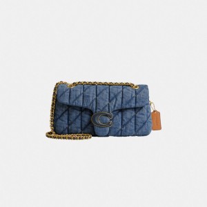 Nappa Leather/Brass/Indigo Coach Tabby Shoulder Bag 26 With Quilting | COH864882