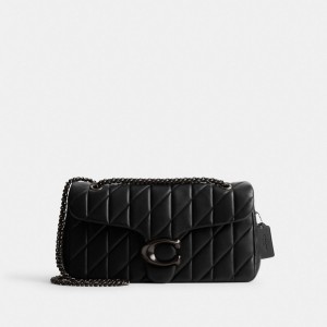 Nappa Leather/Pewter/Black Coach Tabby Shoulder Bag 33 With Quilting | COH865002