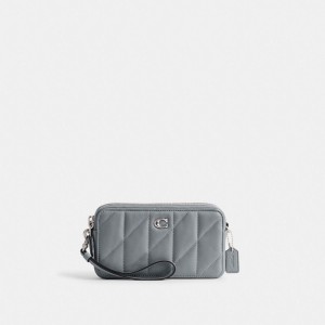 Nappa Leather/Silver/Grey Blue Coach Kira Crossbody Bag With Pillow Quilting | COH865630