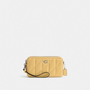Nappa Leather/Silver/Hay Coach Kira Crossbody Bag With Pillow Quilting | COH865619