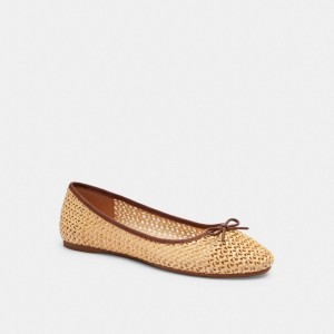 Natural/Saddle Coach Abigail Flat | COH865802