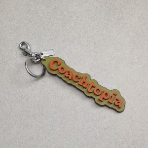 Olive Green Multi Coach Coachtopia Bag Charm In Coachtopia Leather | COH866446