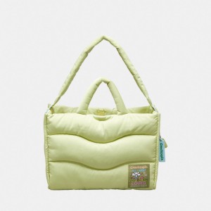 Pale Lime Coach Coachtopia Loop Tote With Wavy Quilting | COH865048