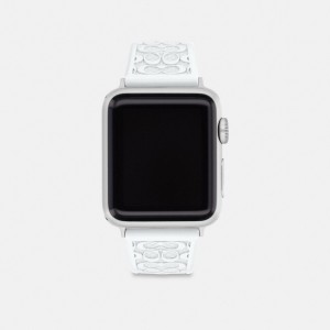 Pearlized White Coach Apple Watch® Strap, 38 Mm, 40 Mm And 41 Mm | COH866237