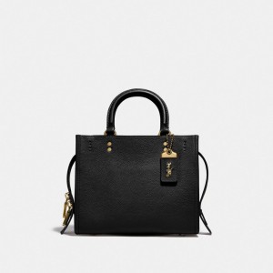 Pebble Leather/Brass/Black Coach Rogue Bag 25 | COH865176