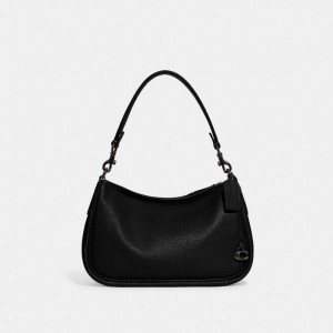 Pebble Leather/Pewter/Black Coach Cary Crossbody Bag | COH865403