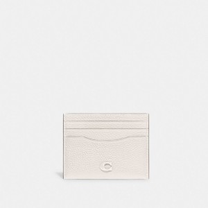 Polished Pebble Leather/Chalk Coach Card Case | COH866748