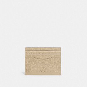 Polished Pebble Leather/Ivory Coach Card Case | COH866737