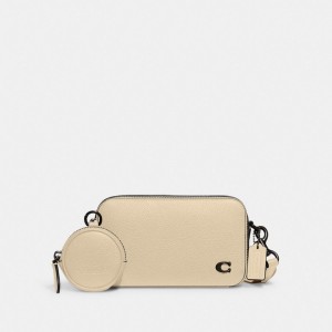 Polished Pebble Leather/Ivory Coach Charter Slim Crossbody | COH866544