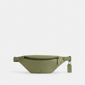 Polished Pebble Leather/Moss Coach Charter Belt Bag 7 | COH866672