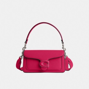 Polished Pebble Leather/Silver/Dragonfruit Coach Tabby Shoulder Bag 20 | COH865373