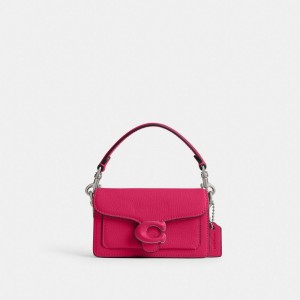 Polished Pebble Leather/Silver/Dragonfruit Coach Tabby Bag 12 | COH865380