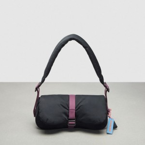 Recycled Polyester/Black Coach Coachtopia Loop Puffy Wavy Dinky Bag | COH864980