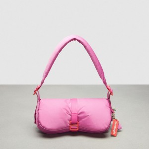 Recycled Polyester/Bright Magenta Coach Coachtopia Loop Puffy Wavy Dinky Bag | COH864846