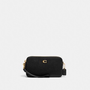 Refined Pebble Leather/Brass/Black Coach Kira Crossbody Bag | COH865636