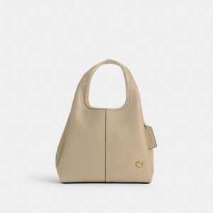 Refined Pebble Leather/Brass/Ivory Coach Lana Shoulder Bag 23 | COH865123