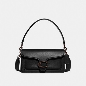 Refined Pebble Leather/Pewter/Black Coach Tabby Shoulder Bag 26 | COH864858