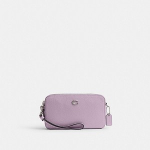 Refined Pebble Leather/Silver/Soft Purple Coach Kira Crossbody Bag | COH865629