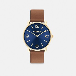 Saddle/Navy Coach Elliot Watch, 41 Mm | COH866975