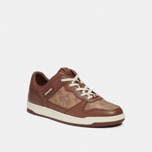 Saddle Coach C201 Sneaker In Signature Canvas | COH866807