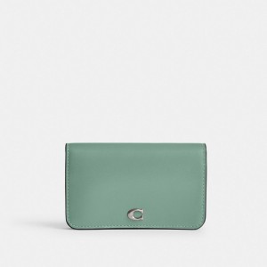 Silver/Aquamarine Coach Essential Slim Card Case | COH865683