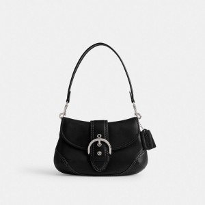 Silver/Black Coach Soho Bag In Regenerative Leather | COH864969