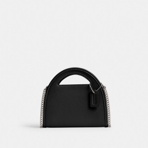 Silver/Black Coach Top Handle Card Case | COH865671