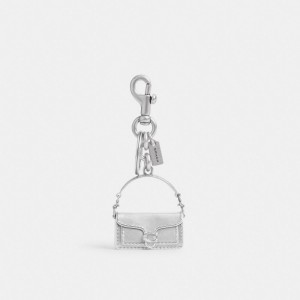 Silver/Silver Coach Tabby Bag Charm | COH866458