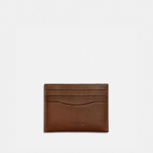 Smooth Leather/Saddle Coach Card Case | COH866746