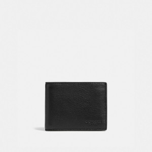 Sport Calf Leather/Black Coach Slim Billfold Wallet | COH866713