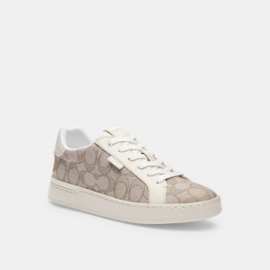 Stone/Chalk Coach Lowline Low Top Sneaker | COH865829