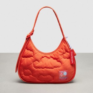 Sun Orange Coach Coachtopia Loop Ergo Bag With Cloud Quilting | COH865125