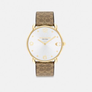 Tan Coach Elliot Watch, 36 Mm | COH866970