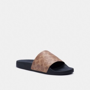 Tan Signature Coach Slide | COH866847