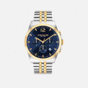 Two Tone Coach Greyson Watch, 43 Mm | COH866980