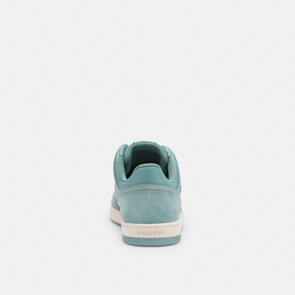 Aquamarine Coach C201 Low Top Sneaker In Signature Canvas Jacquard | COH865845